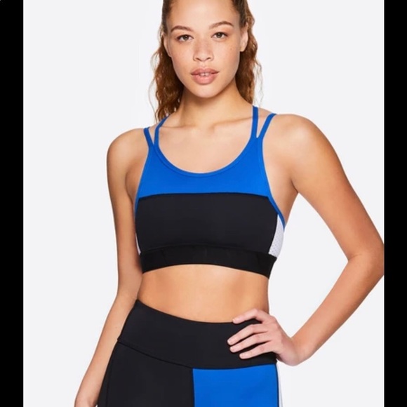 Alala Other - Alala Block Sports Bra - Black/Lapis Blue Size XS